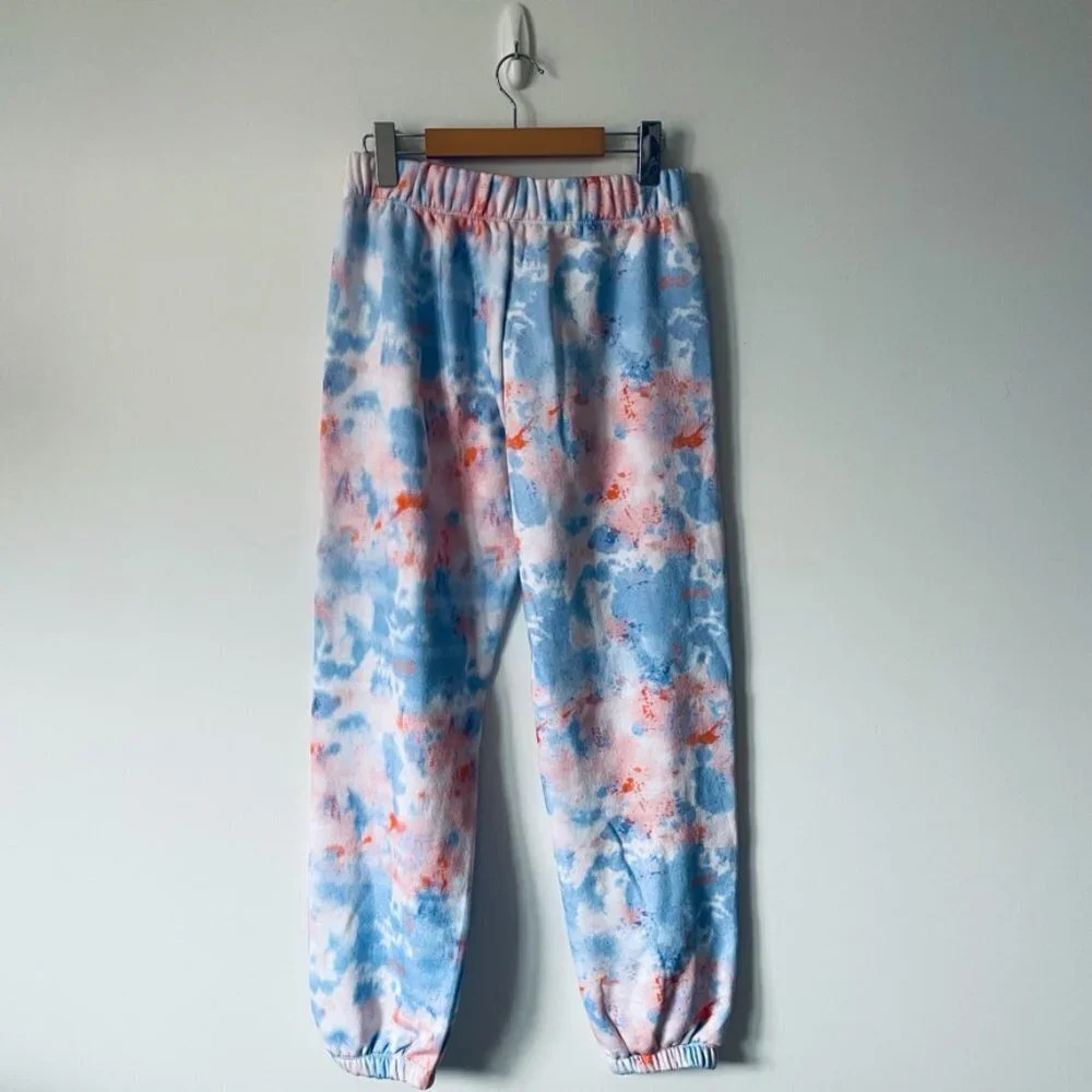 Lazypants Niki  Original Fleece Jogger Sweatpants Size Small NWT Blue Creamsicle